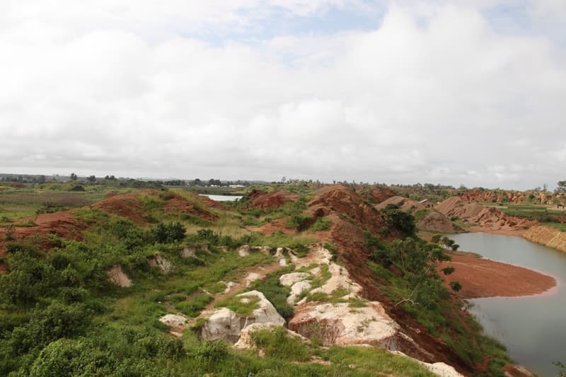 Tin mining legacy pollution, abandoned pits and heavy metal contamination photo 3